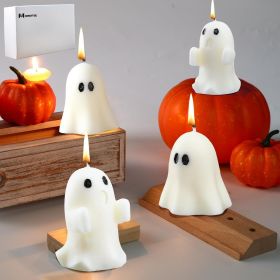 4 Pcs Large Halloween Ghost Candles Halloween Party Decor
