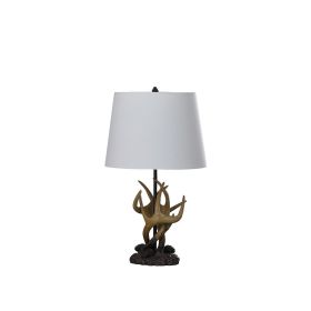 26" In Natural Royal Stag Deer Antler Modern Table Lamp