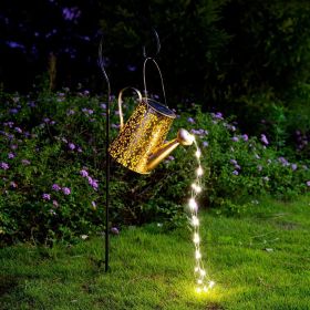 Solar Lights Outdoor Garden Path Light Hanging Lantern Waterproof Watering Can Antique Christmas Pathway Lights