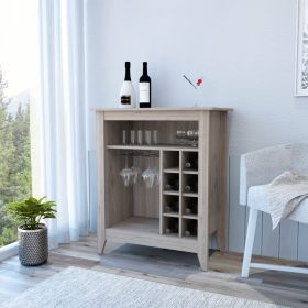 Mojito Bar Cabinet, One Open Drawer, One Open Shelf, Light Gray
