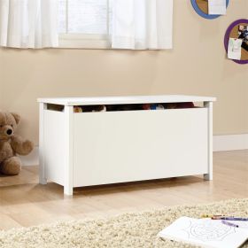 Beginnings Hinged Safety Top Wooden Toy Chest/Bench;  Soft White Finish