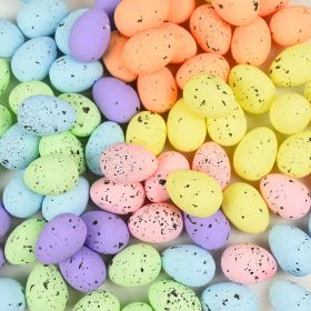 20pcs Foam Easter Eggs; Happy Easter Decorations; Painted Bird Pigeon Eggs; DIY Craft; Kids Gift; Home Decor; Easter Party Supplies