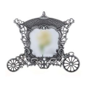 Retro 3x3 Metal Photo Frame Antique Silver Carriage Baby Photo Frame Hollow Out Carved Picture Frame Gift Home Decor