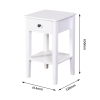 White Bedroom Floor-standing Storage Table with a Drawer
