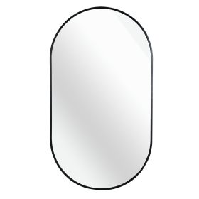 Black 20 x 28 IN Pill Shpaed Mirror