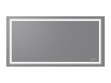 3672inch Bathroom LED mirror Anti- fog mirror with button