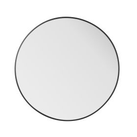 30inc Round mirror with matte black border