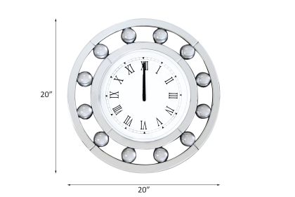 ACME Boffa Wall Clock in Mirrored 97405