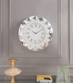 Nyoka Wall Clock in Mirrored 97046