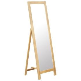 Freestanding Mirror 18.8"x18.3"x59" Solid Oak Wood