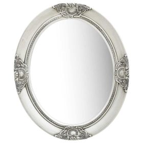 Wall Mirror Baroque Style 19.7"x23.6" Silver