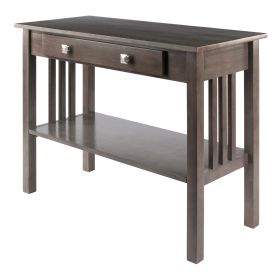 Stafford Console Hall Table; Oyster Gray