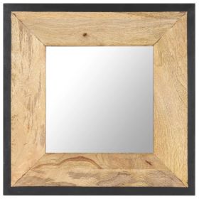 Mirror 19.7"x19.7" Solid Mango Wood