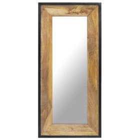 Mirror 43.3"x19.7" Solid Mango Wood