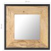 Mirror 19.7"x19.7" Solid Mango Wood