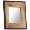 Mirror 19.7"x19.7" Solid Mango Wood