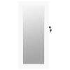 Mirror Jewelry Cabinet Wall Mounted White 11.8" x 3.3" x 26.4"