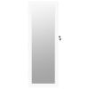 Mirror Jewelry Cabinet Wall Mounted White 14.8" x 3.9" x 41.7"