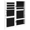 Mirror Jewelry Cabinet Wall Mounted White 11.8" x 3.3" x 26.4"