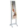 Free-Standing Mirror with LED White 13.4"x14.6"x57.5"