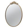 36" x 39" Round Gold Mirror, Wall Mounted Mirror with Metal Frame for Bathroom Living Room