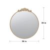 36" x 39" Round Gold Mirror, Wall Mounted Mirror with Metal Frame for Bathroom Living Room