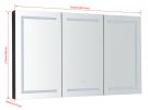 60in. W x 36 in. H LED Large Rectangular Aluminum Alloy Surface Mount Medicine Cabinet with Mirror
