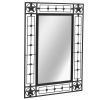 Garden Wall Mirror Rectangular 19.6"x31.4" Black