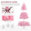 Pink Christmas Trees, with Auto Open, Steel Base, Wide Shape -AS