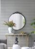 36" x 39" Classic Design Mirror with Round Shape and Baroque Inspired Frame for Bathroom, Entryway Console Lean Against Wall