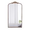 66" x 36" Full Length Mirror, Arched Mirror Hanging or Leaning Against Wall, Large Gold Mirror for Living Room