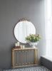 36" x 39" Round Gold Mirror, Wall Mounted Mirror with Metal Frame for Bathroom Living Room