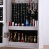 Free shipping Jewelry Organizer Wall/Door Mounted Lockable Jewelry Cabinet with Mirror Space Saving Jewelry Storage Cabinet,Beauty Organizer Dressing