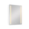 30x20 inch Medicine Cabinets With Mirror Aluminum Lighted Bathroom Medicine Cabinet Adjustable Glass Shelves White Left Open