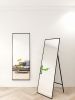 Black 65 x 22 In Metal Stand full-length mirror