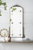 24" x 48.5" Antique Gold Arched Mirror with Metal Frame, Full Length Mirror for Living Room Bathroom Entryway