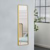 Golden Aluminium alloy Metal  Frame Arched Wall Mirror ,Bathroom Vanity Mirror, Bedroom Home Porch, Decorative Mirror, Clothing Store, Mirror, Wall Mo