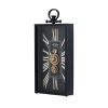 Decorative Black and Gold Roman Numeral Table Clock, Home Decor Gear Clock, 21" x 10"