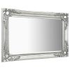 Wall Mirror Baroque Style 23.6"x15.7" Silver