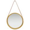 Wall Mirror with Strap 15.7" Gold