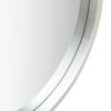 Wall Mirror with Strap 15.7" Silver