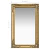 Wall Mirror Baroque Style 19.7"x31.5" Gold
