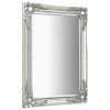 Wall Mirror Baroque Style 19.7"x31.5" Silver