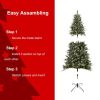 Best Choice Products 6ft Pre-Lit Pre-Decorated Spruce Hinged Artificial Blended PE/PVC Christmas Tree w/ 1273 Tips, 29 Pinecones, 240 Lights, Metal Ba