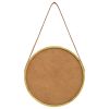 Wall Mirror with Strap 15.7" Gold