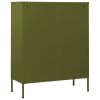 Chest of Drawers Olive Green 31.5"x13.8"x40" Steel