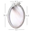 Rhinestone Oval Photo Frame 4x6 Bowknot Wedding Picture Frame Desktop Display Silver Photo Frame Decoration