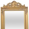 Free-Standing Mirror Baroque Style 63"x15.7" Gold