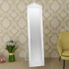 Free-Standing Mirror Baroque Style 63"x15.7" White