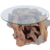 Coffee Table Solid Teak Driftwood 23.6"